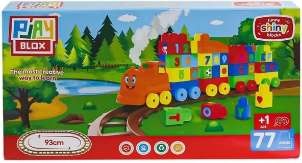 Playblox Train Seti̇ 77 Parça ürün görseli 1