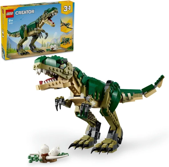 Creator 3’Ü 1 Arada T. Rex 31151 – 9 Yaş Üzeri Dinozor Tutkunları Için Triceratops Pterodactyl Modelleriyle Yaratıcı Oyuncak Yapım Seti, Çocuklar Için Hediye Fikri (626 Parça) ürün görseli 1