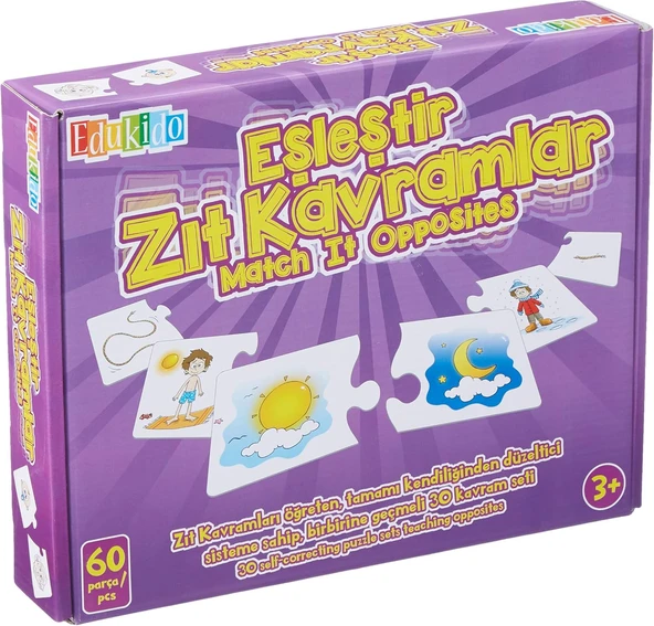 Hafıza Kartları, Rakamlar Zıt Kavramlar Eşleştirme Kartı ürün görseli 1