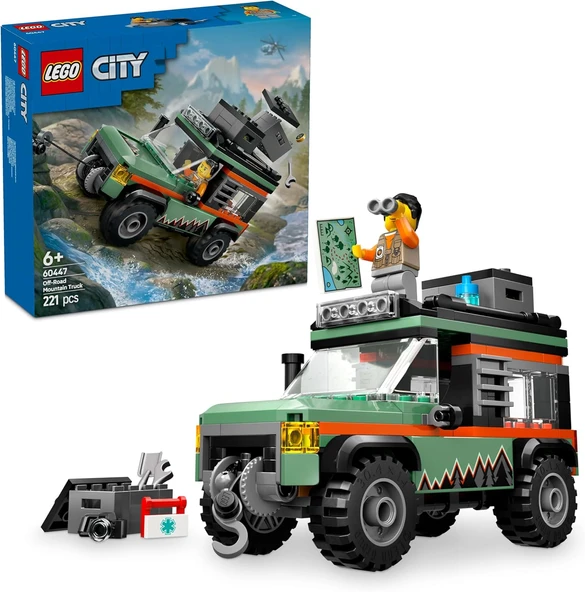 City 4X4 Arazi Dağ Arabası 60447-6 Yaş Üzeri Çocuklar Için Yaratıcı Oyuncak Yapım Seti, Doğum Günü Hediyesi (221 Parça) ürün görseli 1