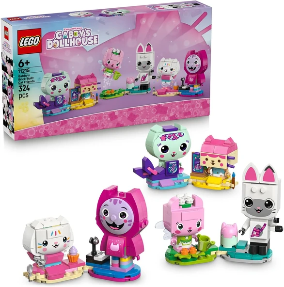 Gabby’S Dollhouse Gabby’Nin Parçalarla İnşa Edilen Arkadaşları 11215-6 Yaş Üzeri Çocuklar Için 6 Hayvan Figürü İçeren Yaratıcı Oyuncak Yapım Seti, Yılbaşı Hediyesi Fikri (324 Parça) ürün görseli 1