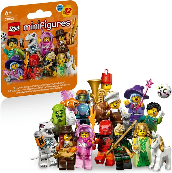 Minifigures Seri 29 71052-6 Yaş Üzeri Kız Erkek Çocuklar Için Aksesuarlarıyla Birlikte Gelen 12 Karakterden 1'Ini İçeren Yaratıcı Oyuncak Yapım Seti, Sürpriz Hediye Fikri (8 Parça) ürün görseli 1