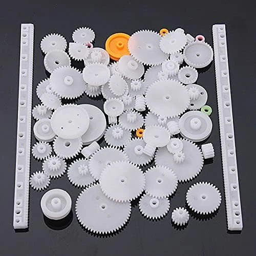 Robotistan 75 Parça Plastik Dişli Çark Seti (Dc Motor - Diy - Hobi Seti) ürün görseli 1
