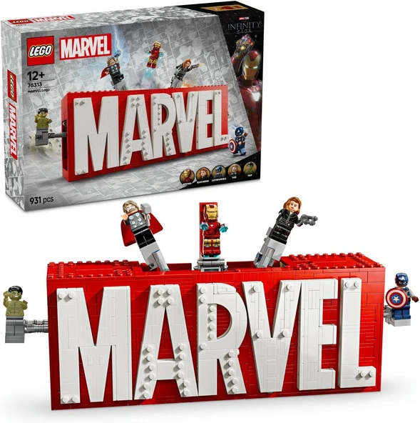 | Marvel: Logosu Minifigürleri 76313 - Süper Kahraman Sevenler Için Avengers Karakterleri İçeren Yaratıcı Oyuncak Yapım Seti, Doğum Günü Hediyesi (931 Parça) ürün görseli 1