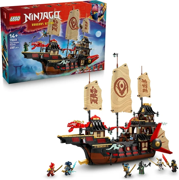 Ninjago Tapınak Ödülü 71848-14 Yaş Üzeri Çocuklar Için Cole Dahil 6 Minifigür İçeren Sergilenebilir Koleksiyonluk Yaratıcı Oyuncak Yapım Seti, Doğum Günü Hediyesi (2387 Parça) ürün görseli 1