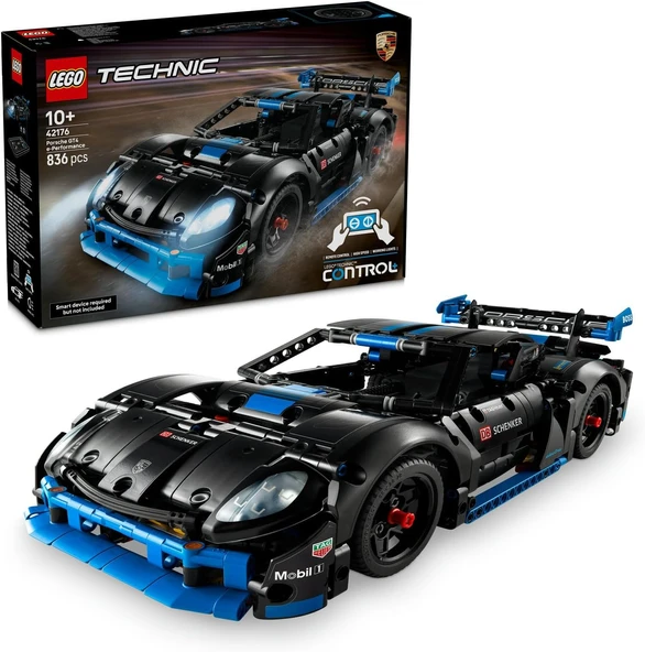 Technic Porsche Gt4 E-Performance Yarış Arabası 42176 – 10 Yaş Üzeri Çocuklar İçin Oyuncak Uzaktan Kumandalı Araba Yapım Seti, Doğum Günü Hediyesi Fikri (834 Parça) ürün görseli 1