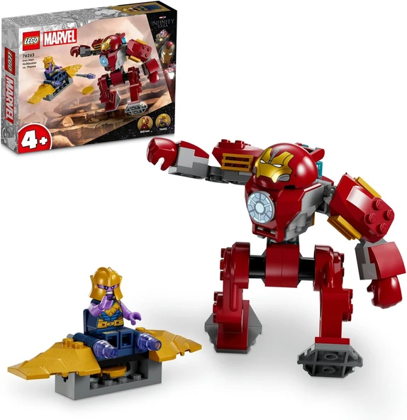 Iron Man Hulkbuster Thanos’A Karşı 76263 – 4 Yaş Üzeri Çocuklar Için Süper Kahraman Hediyesi Fikri, Iron Man Uçağıyla Thanos Minifigürleri İçeren Oyuncak Yapım Seti (66 Parça) ürün görseli 1