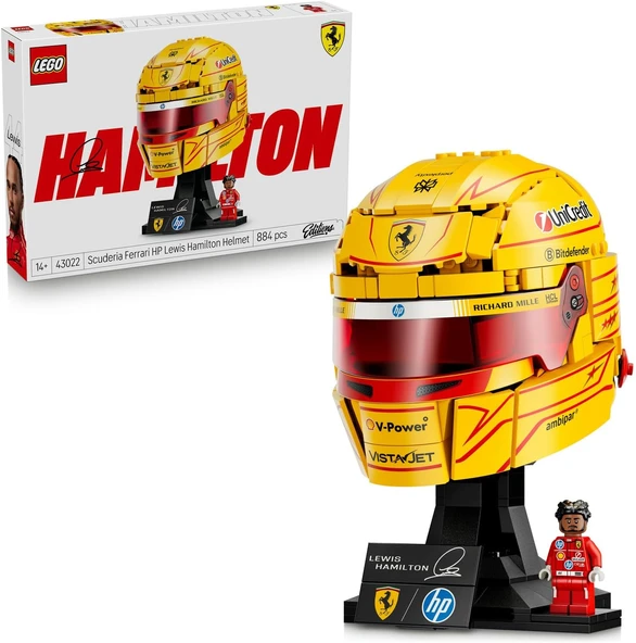 Editions Scuderia Ferrari Lewis Hamilton Kaskı 43022-14 Yaş Üzeri Çocuklar Için Yarış Kıyafeti Giyen Minifigür İçeren Yaratıcı Oyuncak Yapım Seti, Hediye Fikri (884 Parça) ürün görseli 1