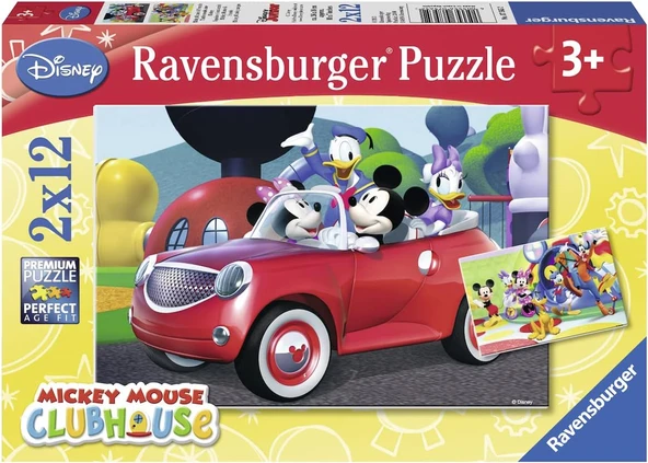 Ravensburger Wd Mickey Mousse 2X12P Yapboz 75652 ürün görseli 1