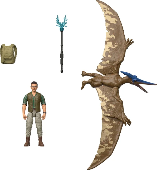 Rebirth Human & Dinosaur Figür Paketi, Dr Henry Loomis & Pteranodon, Film Doğru 3.75 İnç Ölçek, Muhtemel Koleksiyon ürün görseli 1