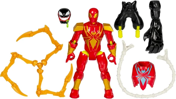 Mixmashers Iron Spider Özel Karıştır Eşleştir Deluxe Aksiyon Figürü Aksesuarları ürün görseli 1