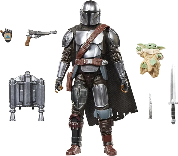 Wars The Black Series The Mandalorian & Grogu, The Mandalorian & Grogu Deluxe Koleksiyon 15 Cm Aksiyon Figürü Hediye ürün görseli 1