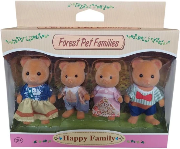 Toyimoyi Happy Ayı Ailesi 4'Lü Figür Seti Rol Yapma Oyuncağı Renkli 5-8 Cm ürün görseli 1