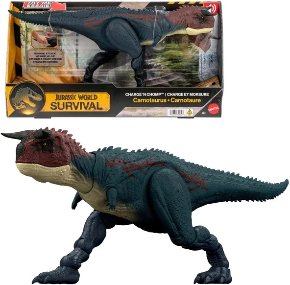 Koşup Isıran Kükreme Sesleri Çıkaran Muhteşem Saldırı Carnotaurus Dinozor Aksiyon Figürü, Dijital Oyun, Jkg85 ürün görseli 1