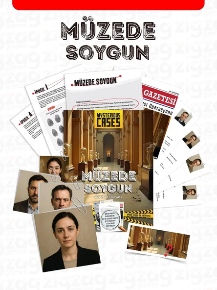Mysterious Cases Müzede Soygun, Dedektif Dosyası, Gizem Çözme Oyunu, Şüpheli Kartları İpucu Belgeleri Ile ürün görseli 1