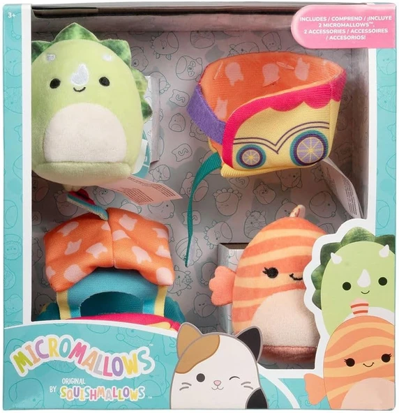 Squishmallows Micromallows 2 Figür + 2 Aksesuar Seti Mm0015 ürün görseli 1