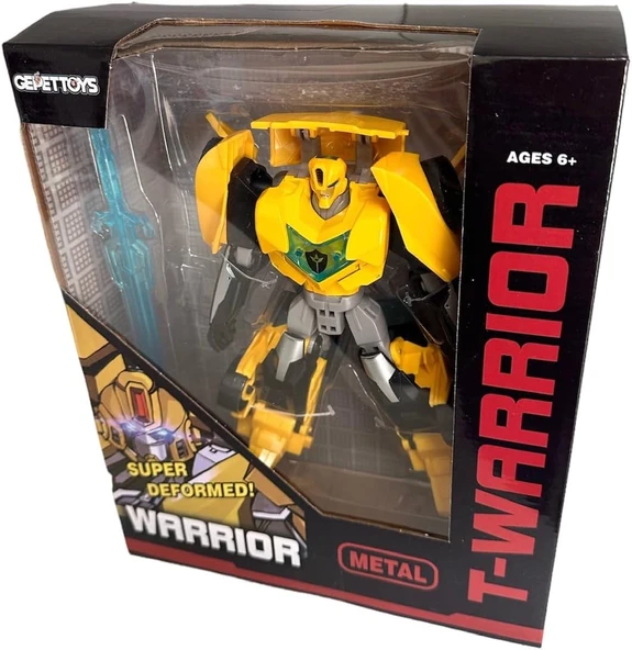 Gepettoys T-Warrior Metal Gövde Dönüşebilen Robot 20 Cm ürün görseli 1