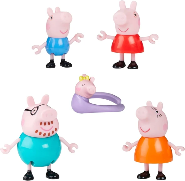Peppa Pig Peppa'Nın Beş Kişilik Ailesi Figür Seti ürün görseli 1