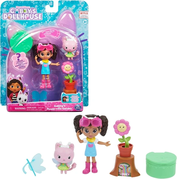 Gabby'S Dollhouse 2 Oyuncak Figürlü Flower-Rific Bahçe Seti (2 Aksesuar, Teslimat Mobilya Parçası) ürün görseli 1
