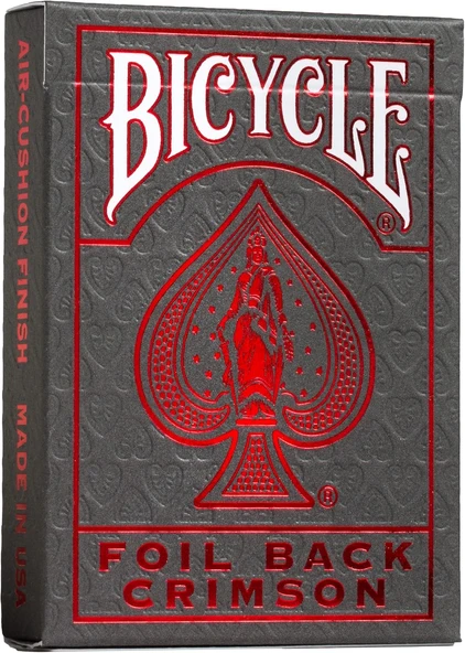 Bicycle Metalluxe Foil Back Crimson (Red) Kırmızı Kart Iskambil Oyun Kağıdı Kartları Destesi ürün görseli 1