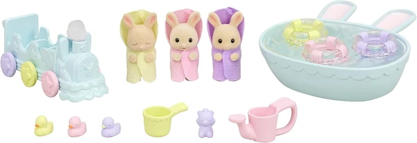 Sylvanian Families Epoch Esf5707 Üçüzler Banyo Seti Oyuncak ürün görseli 1