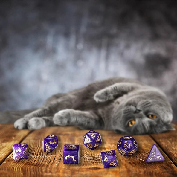 Q Workshop Kediler Zar Seti: Purrito ürün görseli 1
