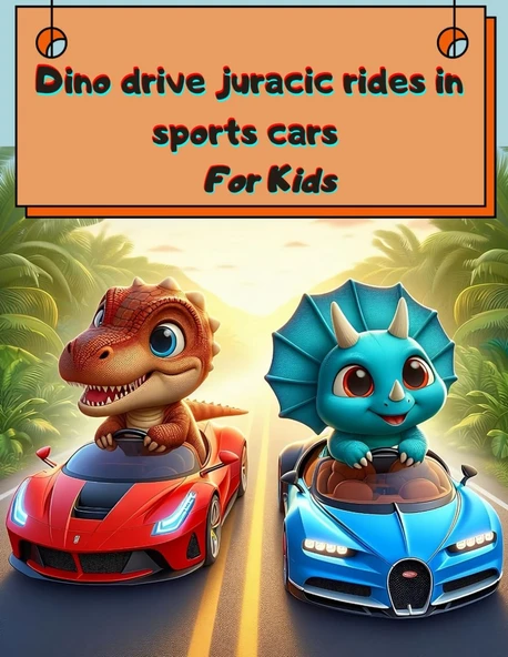 Independently Published Dino Drive Juracic Rides In Sports Cars For Kids: Explore The Fascinating Of Dinosaurs With Its Spectacular Fleet Of Colorful Cars For Children ... (Coloring Books For K ürün görseli 1