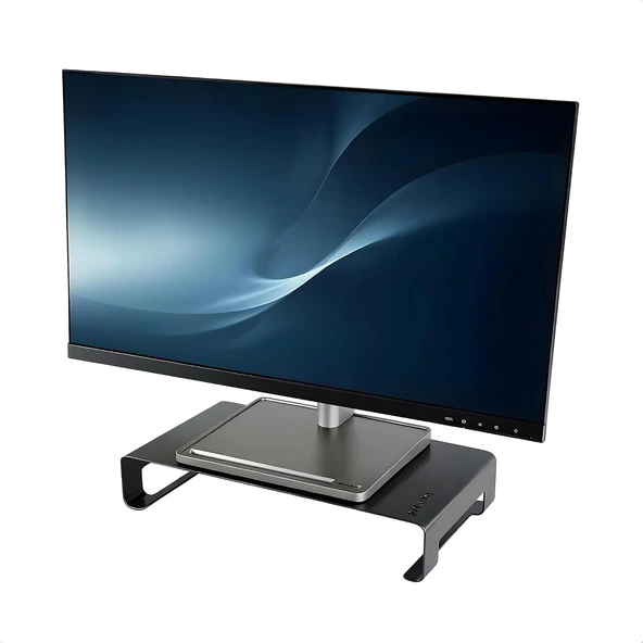 Prexua Riser Masaüstü Monitör Standı - Monitör Yükseltici (Siyah, Medium) ürün görseli 1