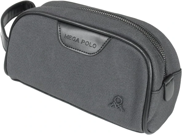 M 433 Mega Bag Kanvas El/Clutch/Makyaj/Tıraş Çantası Siyah-Siyah ürün görseli 1