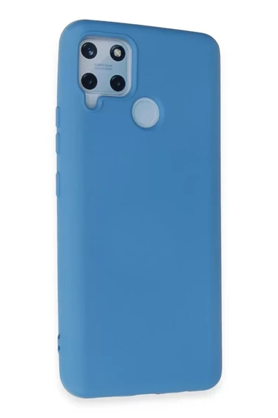 Newface Realme C15 Kılıf Nano içi Kadife Silikon - Mavi ürün görseli 1