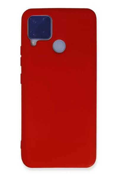 Newface Realme C15 Kılıf Nano içi Kadife Silikon - Kırmızı ürün görseli 1