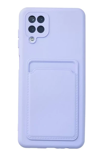 Newface Samsung Galaxy A12 Kılıf Kelvin Kartvizitli Silikon - Lila ürün görseli 1