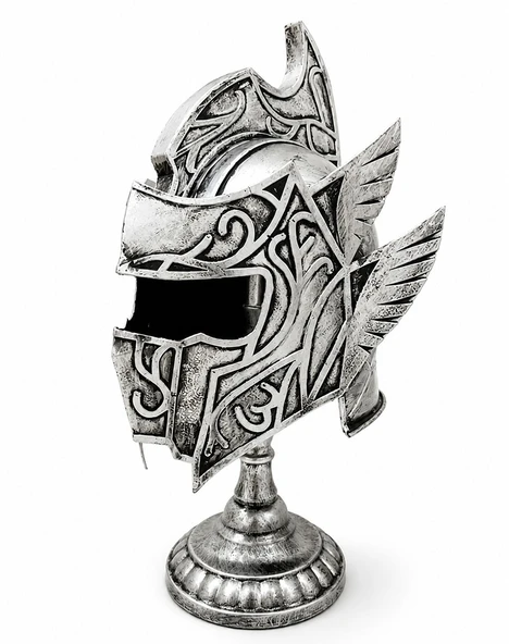 Fantastik Tasarımlı Miğfer Biblosu - Metal - 53x20 cm Dekoratif Obje ürün görseli 1