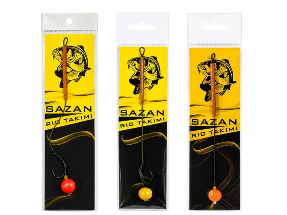 Hazır Sazan Rig Takımı Parlayan Yuvarlak Disco Boncuklu 3 Lü Set ürün görseli 1