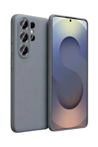 Newface Samsung Galaxy S26 Ultra Nano içi Kadife Silikon - Gri ürün görseli 1
