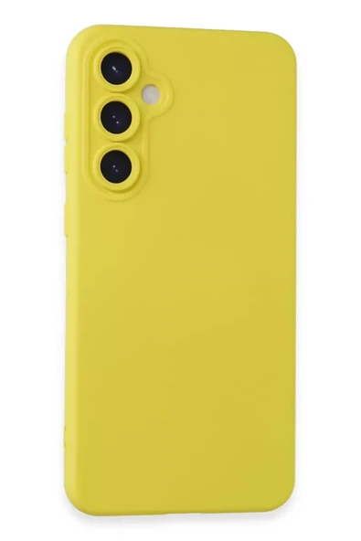 Newface Samsung Galaxy S23 FE Kılıf Nano içi Kadife Silikon - Sarı ürün görseli 1