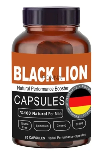 BLACK LION CAPSULE ERKEK PERFORMANS 20CAPS ürün görseli 1