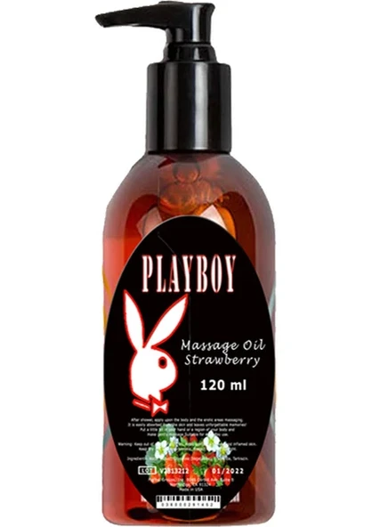 PLAYBOY MASSAGE OIL ÇİLEKLİ MASAJ YAĞI 120ML ürün görseli 1