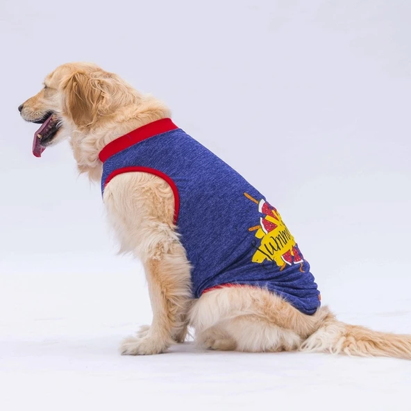Pawstar Navy Blue Summer Time Büyük T-shirt 4XLarge  47X55X72 CM ürün görseli 1