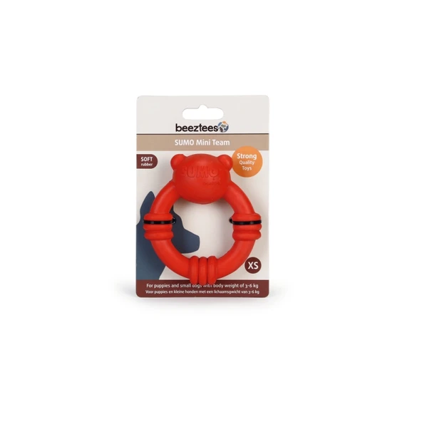 Beeztees Sumo Mını Dental Oyuncak Kırmızı 9,5x10 cm ürün görseli 1