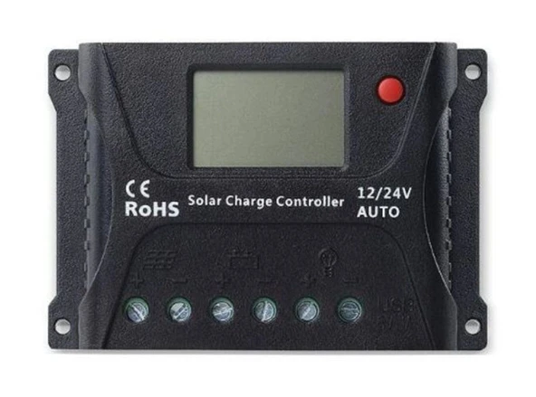 Max Solar Şarj Kontrol Cihazı 12/24V 20A PWM Charge Controller (HP2420) ürün görseli 1