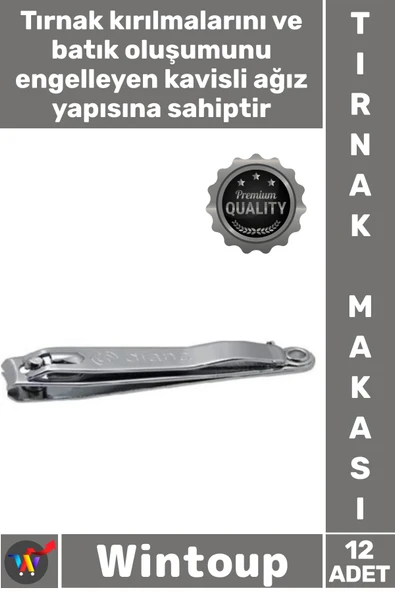 #TırnakMakası Paslanmaz Çelik Profesyonel Keskin Ergonomik Bakım Seti 12'li Şık Büyük Tırnak Makası ürün görseli 1