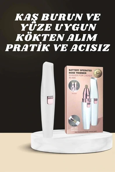 Kulak Burun ve Yüz Epilasyon Aleti ve Yüz Masaj Aleti İkili Cilt Bakım Seti ürün görseli 1