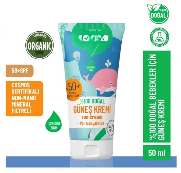 %100 Doğal Bebekler İçin Güneş Kremi 50 ml ürün görseli 1