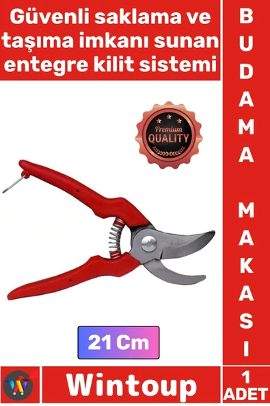 #BudamaMakası Dövülmüş Çelik ByPass Hassas Kesim Profesyonel Tarım Bahçe Bağ Budama Dal Makası ürün görseli 1