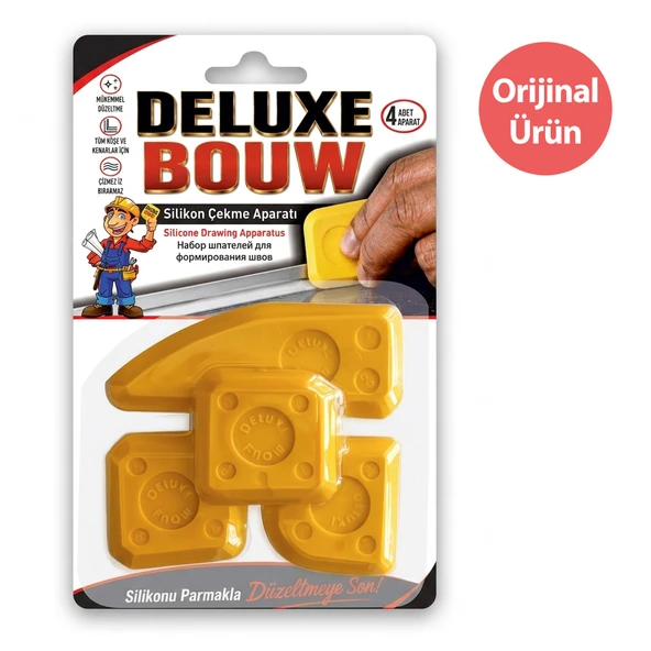 Silikon Mastik Derz Çekme Aparatı Orjinal Deluxe Bouw 4 Parça ürün görseli 1
