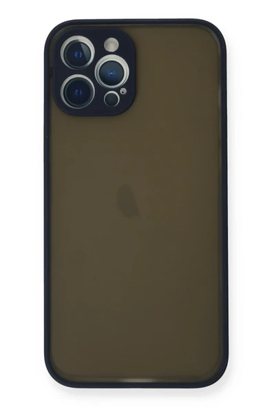 Uray store Apple iPhone 12 Pro Kılıf Montreal Silikon Kapak - Lacivert ürün görseli 1