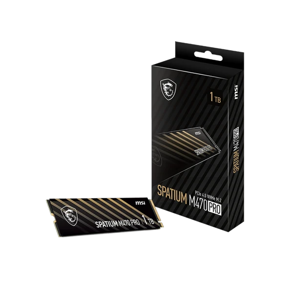 MSI SPATIUM M470 PRO 1TB 6000-4500MBs PCIe Gen 4.0 NVMe M.2 2280 SSD ürün görseli 1