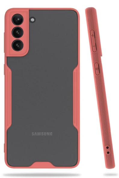 Uray store Samsung Galaxy S21 Plus Kılıf Platin Silikon - Pembe ürün görseli 1