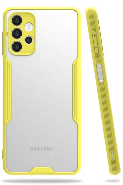 Uray store Samsung Galaxy A72 Kılıf Platin Silikon - Sarı ürün görseli 1